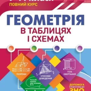 Геометрія в таблицях та схемах. 7-11 класи. Допомога у підготовці до ДПА, ЗНО - Роганін О.М. (На українській мові)